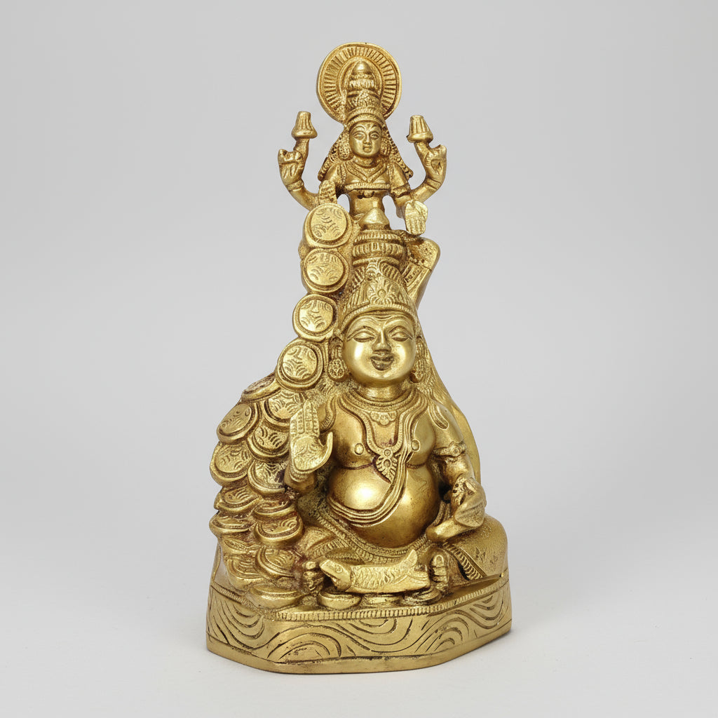 brass kuber statue with lakshmi for home temple/ diwali pooja/ gift item